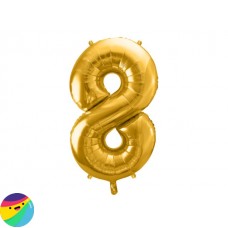 Folija balon - Številka 8 Zlate barve Folija balon - Številka 8 Zlate barve